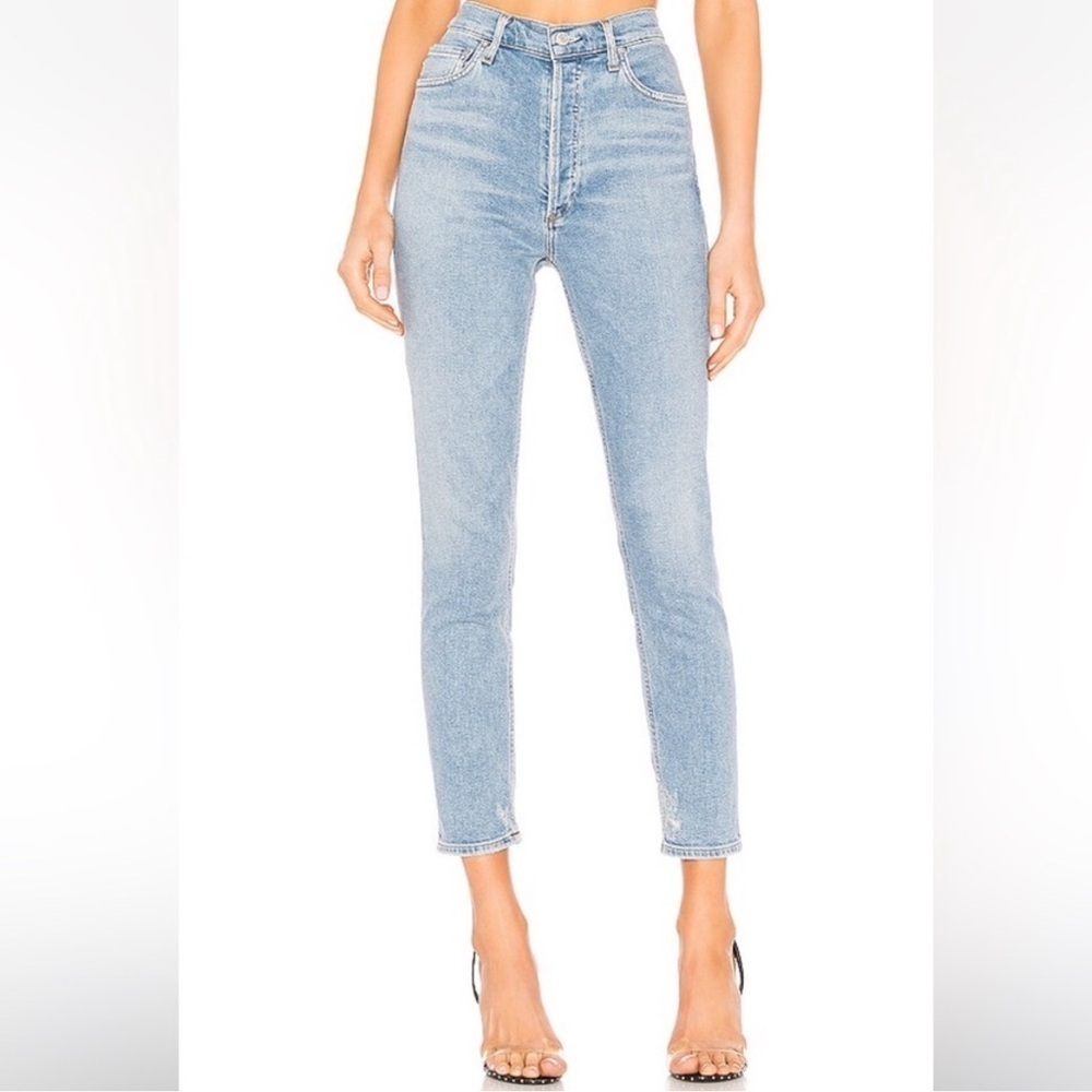 AGOLDE Nico High Rise Slim Fit Light Jeans in Embark Sz 26